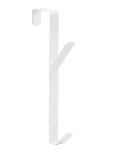 "Loft white" Крючок на дверь, двойной 1,5х18х9см