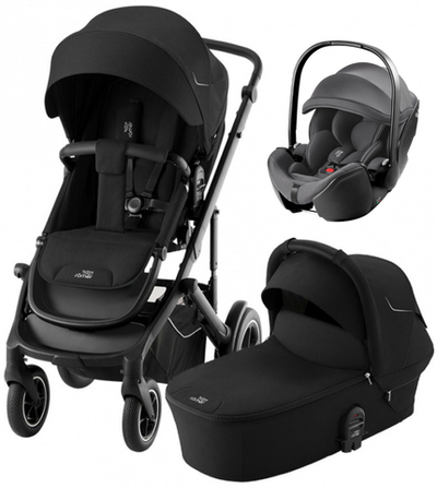 Коляска 3 в 1 Britax Roemer Smile 5Z и автокресло Baby-Safe Pro Classic Deep Grey Space Black