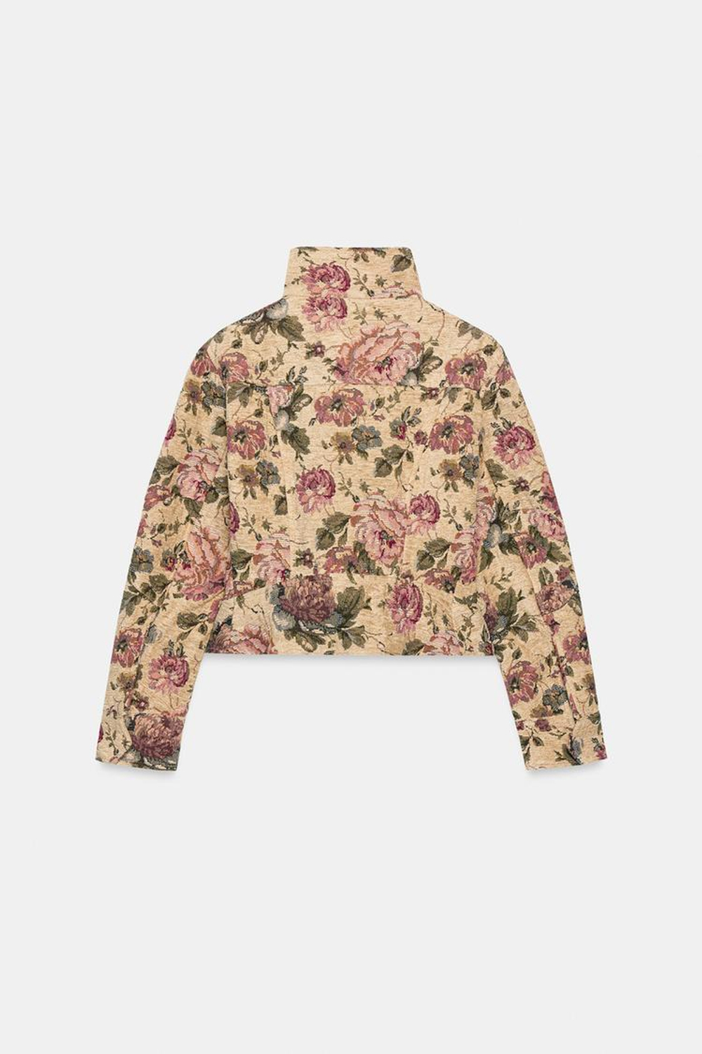 ZARA КУРТКА С ЦВЕТОЧНЫМ ПРИНТОМ — ZW COLLECTION, ЭКРЮ/БЕЖЕВЫЙ