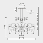 Подвесная люстра MODELUX premium ML.7815.750P GD