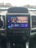 Магнитола для Toyota Land Cruiser Prado 120, Lexus GX470 (экран климата внизу) - Kuberg OL-9696 QLed, Android 13, Быстрейшая, CarPlay, SIM-слот