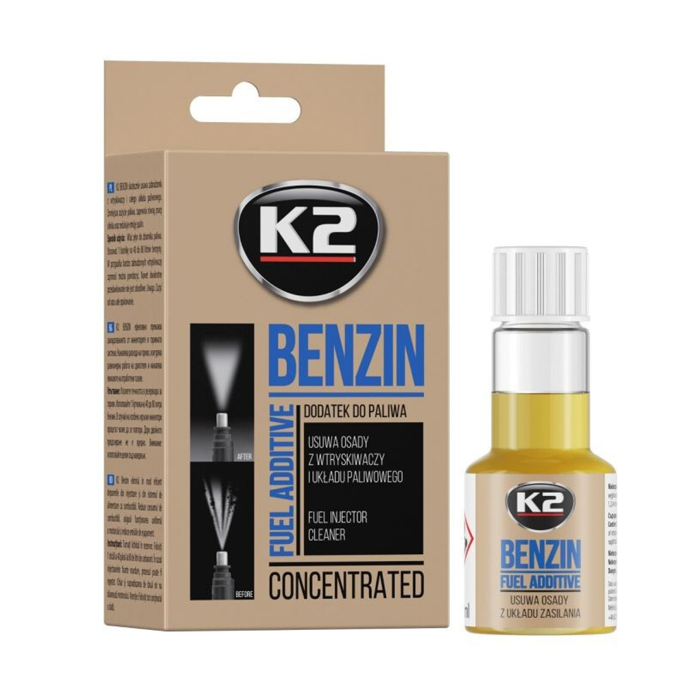 СРЕДСТВО ДЛЯ ЧИСТКИ ТОПЛИВНОЙ СИСТЕМЫ ВПРЫСКА K2 BENZIN 50МЛ