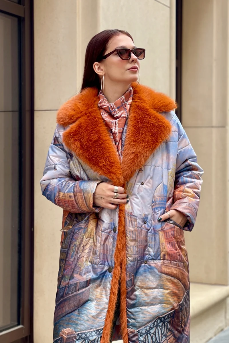 Half-coat "Cappuccino. Walking around the city"