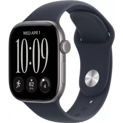 Apple Watch S12 46 mm Space Gray Aluminum Case | Navy Blue Sport Band, M/L