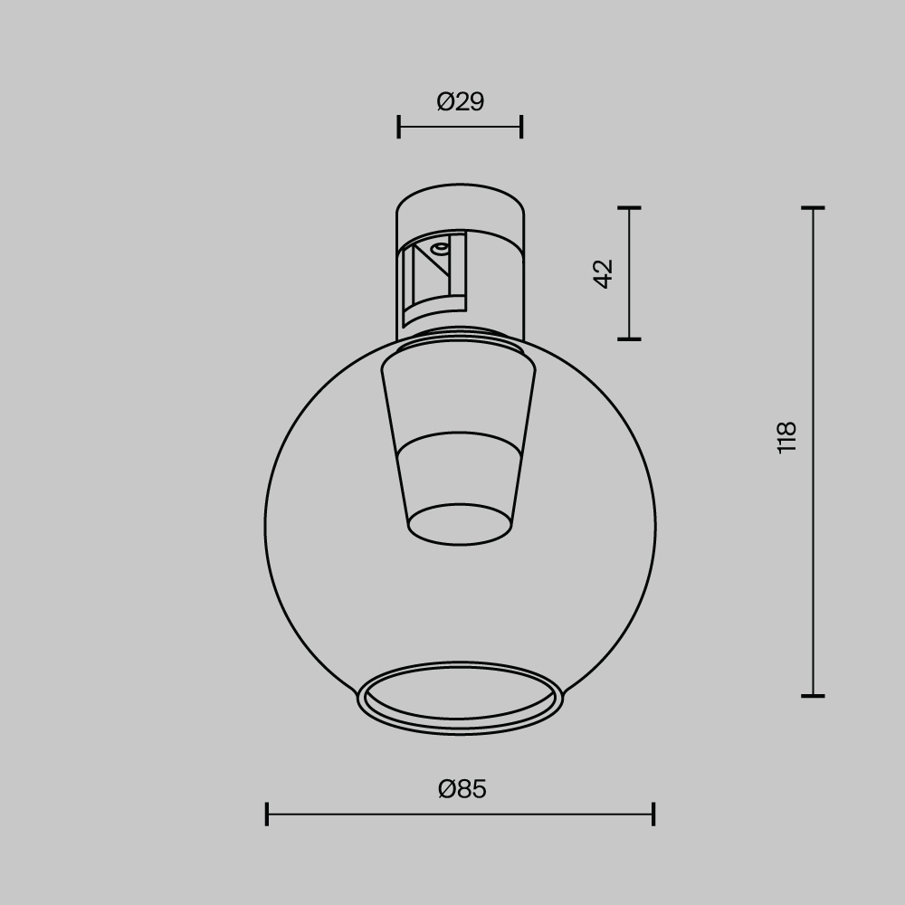Магнитный трековый светильник Maytoni FLARITY Bubble TR148-1-3W4K-B