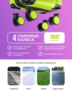 Набор S/M ручная кладь и средний Салатовый