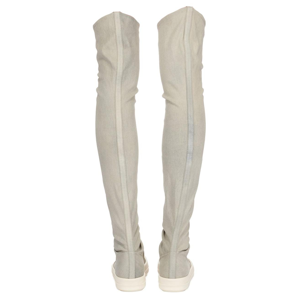 Rick Owens DRKSHDW Denim Over the knee Boots Women"s Gray