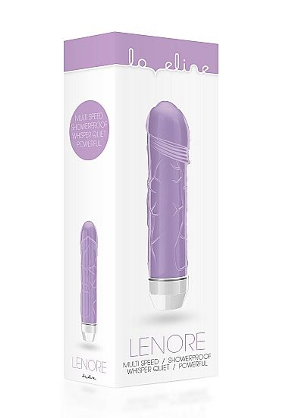 Фиолетовый вибратор Lenore с тонкими венками - 14,5 см. (Цвет: фиолетовый)