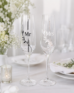 Свадебные бокалы для шампанского Mr, Mrs