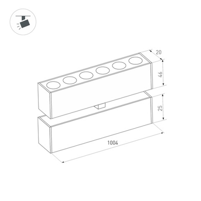 Светильник MAG-DOTS-FOLD-25-S1004-30W Day4000 (BK, 30 deg, 24V) (Arlight, IP20 Металл, 3 года)