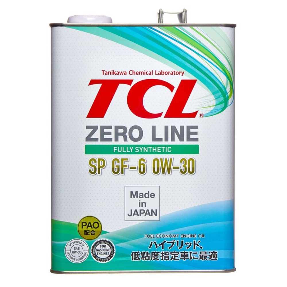 Масло моторное TCL Zero Line Fully Synth, Fuel Economy, SP, GF-6, 0W30, 4л