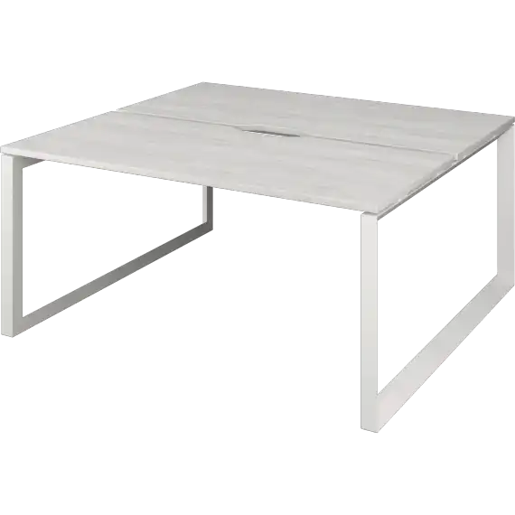 Бенч двойной на 2 рабочих места на металлокаркасе НТМП.О.Б2-120  1200x1496x750 Аргентум-МП