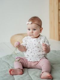 Комплект футболка и лосины "Розы" из кашкорсе 0+