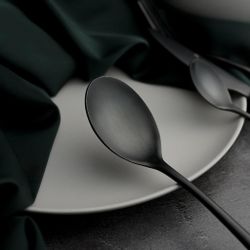 Ложка столовая 21 см матовая черный цвет PVD Alessi-Black P.L. [12]