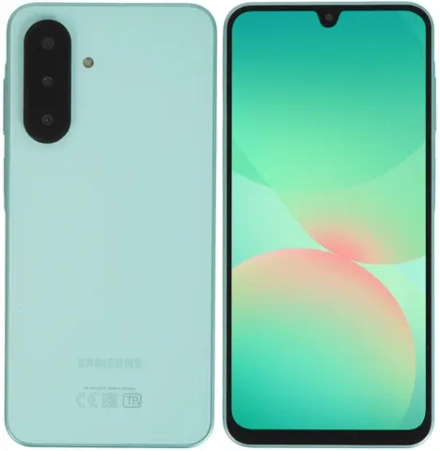 Смартфон Samsung SM-A266B Galaxy A26 5G 256Gb 8Gb мятный моноблок 3G 4G 2Sim 6.7" 1080x2340 Android 15 50Mpix 802.11 a/b/g/n/ac NFC GPS GSM900/1800 GSM1900 Protect microSD max2048Gb