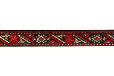 Тесьма жаккард с метанитом 1857, рис.8776, ш. 2,2 см.