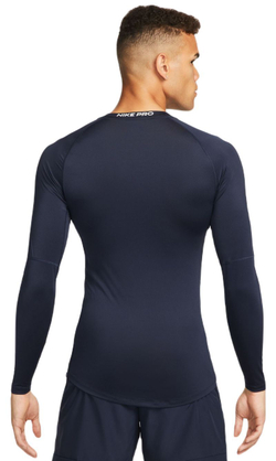 Компрессионка  Nike Pro Dri-FIT Tight Long-Sleeve фитнес Top - небесный