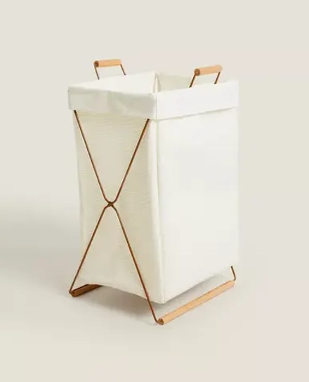 ZARA HOME СКЛАДНАЯ КОРЗИНА ДЛЯ БЕЛЬЯ, РАЗНОЦВЕТНЫЙ