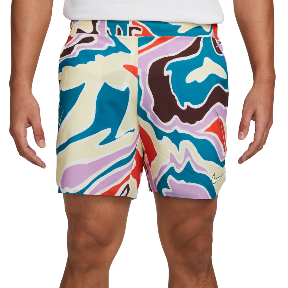 Мужские шорты теннисные Nike Court Dri-Fit Slam Short - white/white/разноцветный