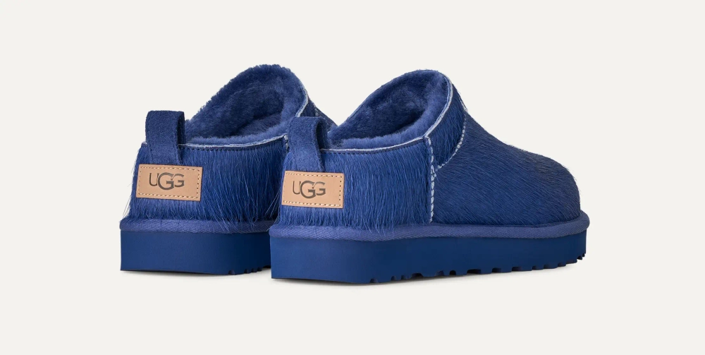 UGG Угги Classic Micro Calf Hair, ярко-синий