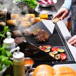 IKEA GRILLTIDER  (ИКЕА ГРИЛЛТИДЕР)  -  Лопатка для гамбургеров - нержавеющая сталь/бук 30 см