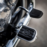 Комплект подножек Royal Enfield, тип - "Deluxe", серебристого цвета, арт. KXA00030