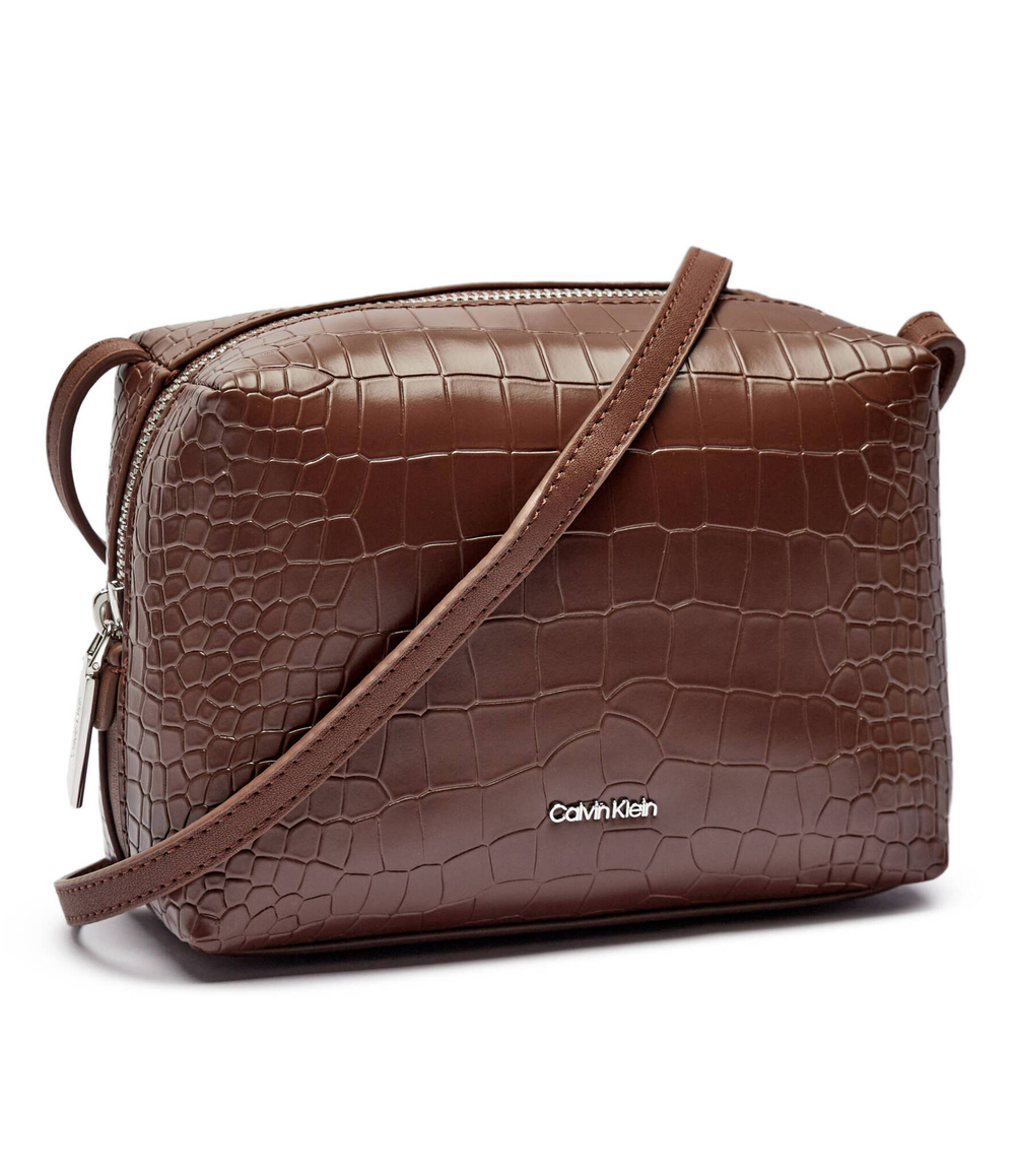 Сумка через плечо CROCO Calvin Klein - коричневый(K60K612452)
