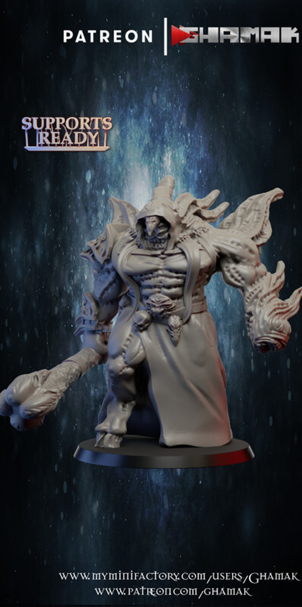 Grand Alliance Chaos Disciples of Tzeentch Демонический воитель Тзинча с булавой миниатюра для dnd, днд, pathfinder, фентези, Настольная игра, НРИ, Варгейм, РПГ