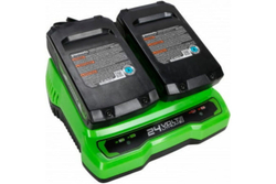 Зарядное устройство GREENWORKS G24X2UC2 24В,на 2 аккум., (2931907)