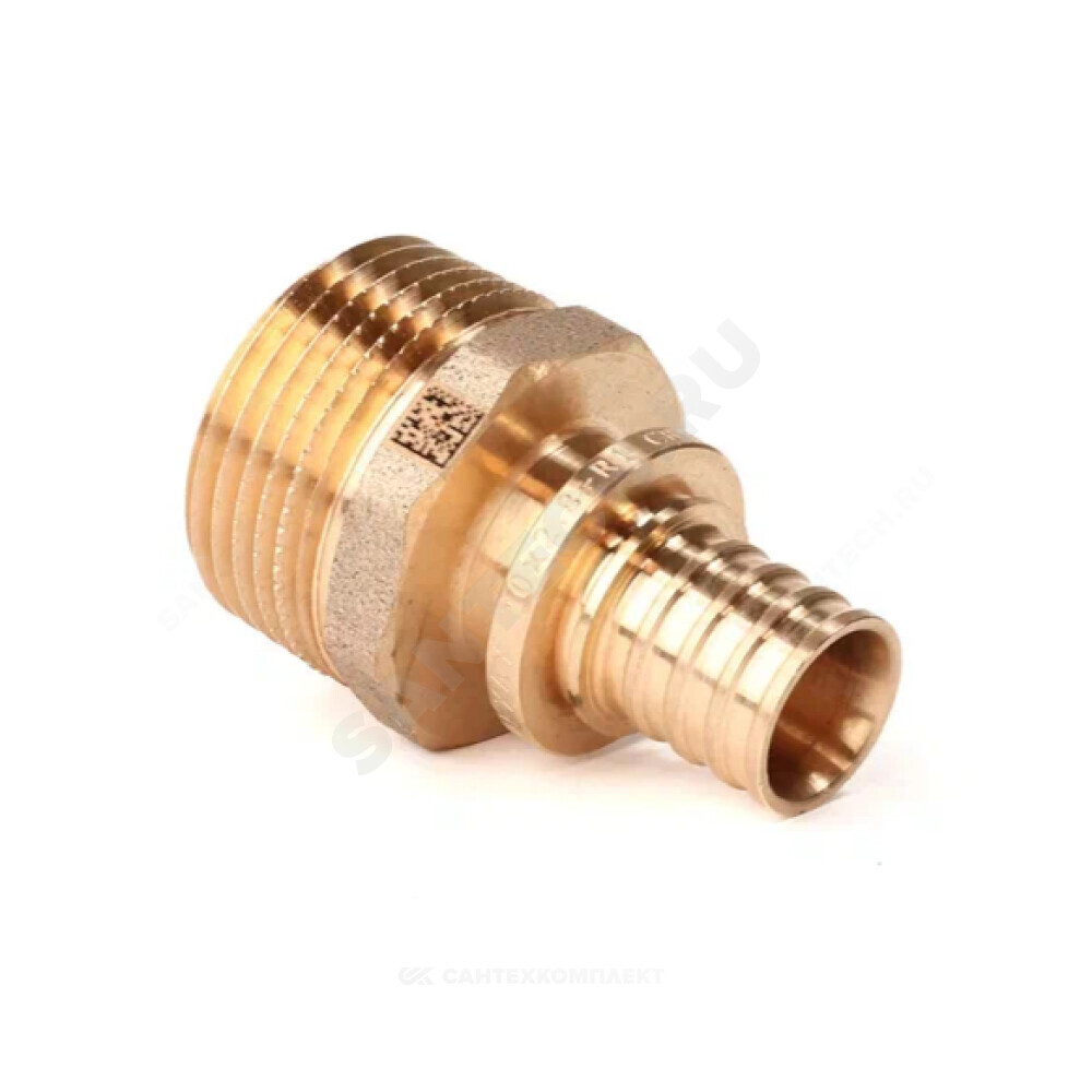 Муфта для PE-X труб аксиальная бронза Дн 20х1/2" НР RX+ Рехау 14563143001