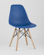 Стул Eames Style DSW синий (разборный каркас)