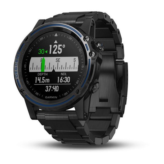 Умные часы - дайвинг компьютер Garmin Descent Mk1 Sapphire серые с титановым ремешком
