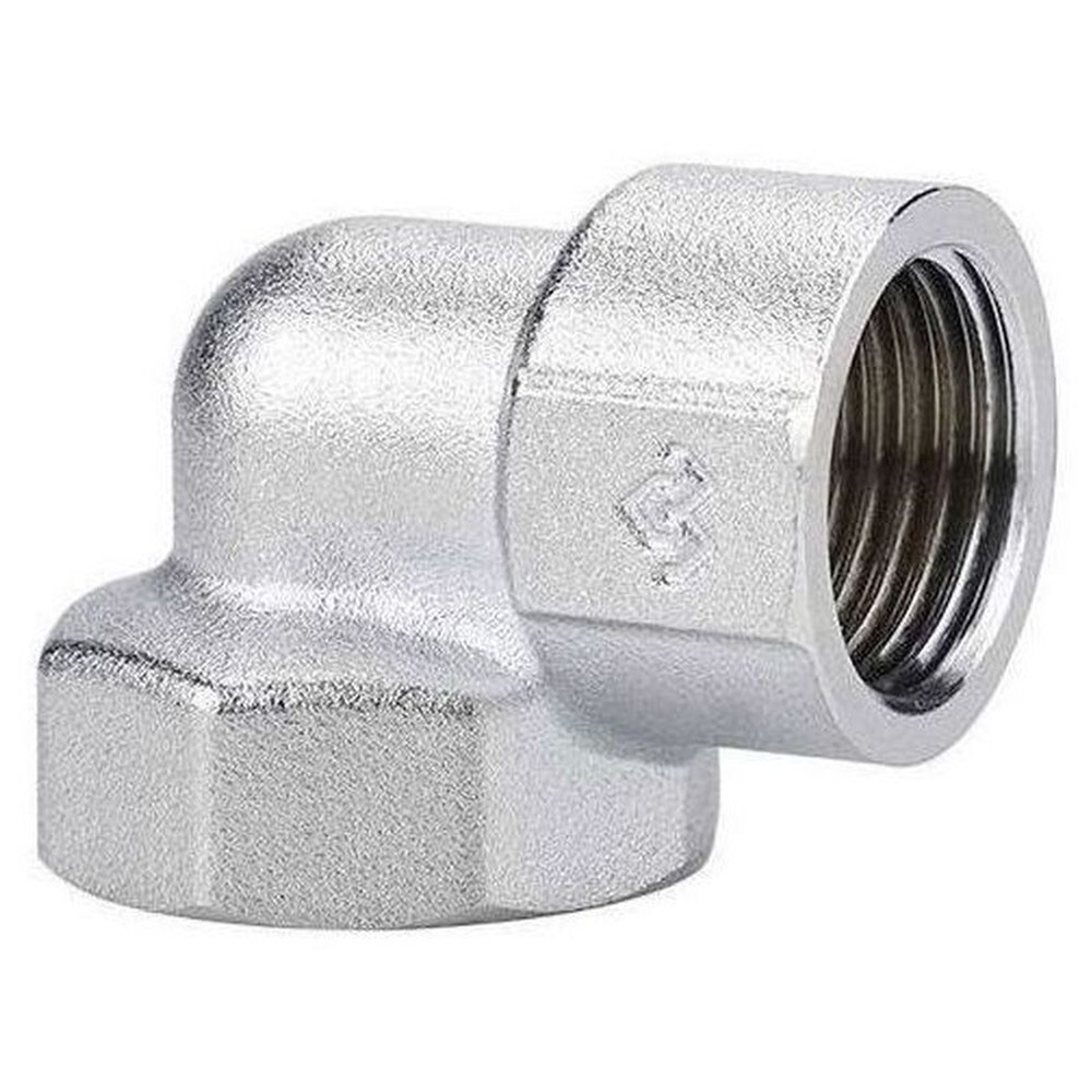 Переходник угловой для коллекторов Varmega (ВР-ВР, 1" х 1/2", хромированный)