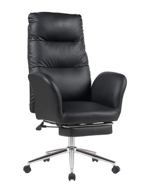 Кресло руководителя TopChairs Solid с оттоманкой черный