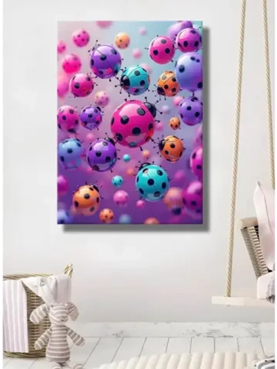 Картина "Блестящие божьи коровки", интерьерная 50х70см 1шт.