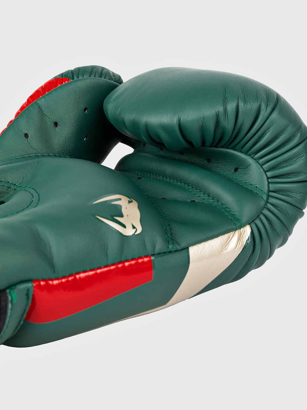 Перчатки боксерские Venum Elite Green/Gold/Red
