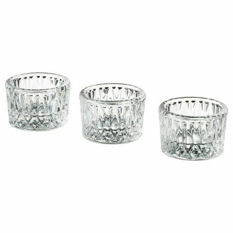 Набор подсвечников IKEA SMALLSPIREA (СМЭЛЛСПИРЕЯ), Стекло, 4 см, 3 шт