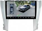 Магнитола для Toyota Camry 55 2014-2018 (рамка серебро) - Teyes CC3-2K-360 на Android 10, Быстрая, 2K QLED, CarPlay, 4G SIM-слот, 4 камеры в комплекте
