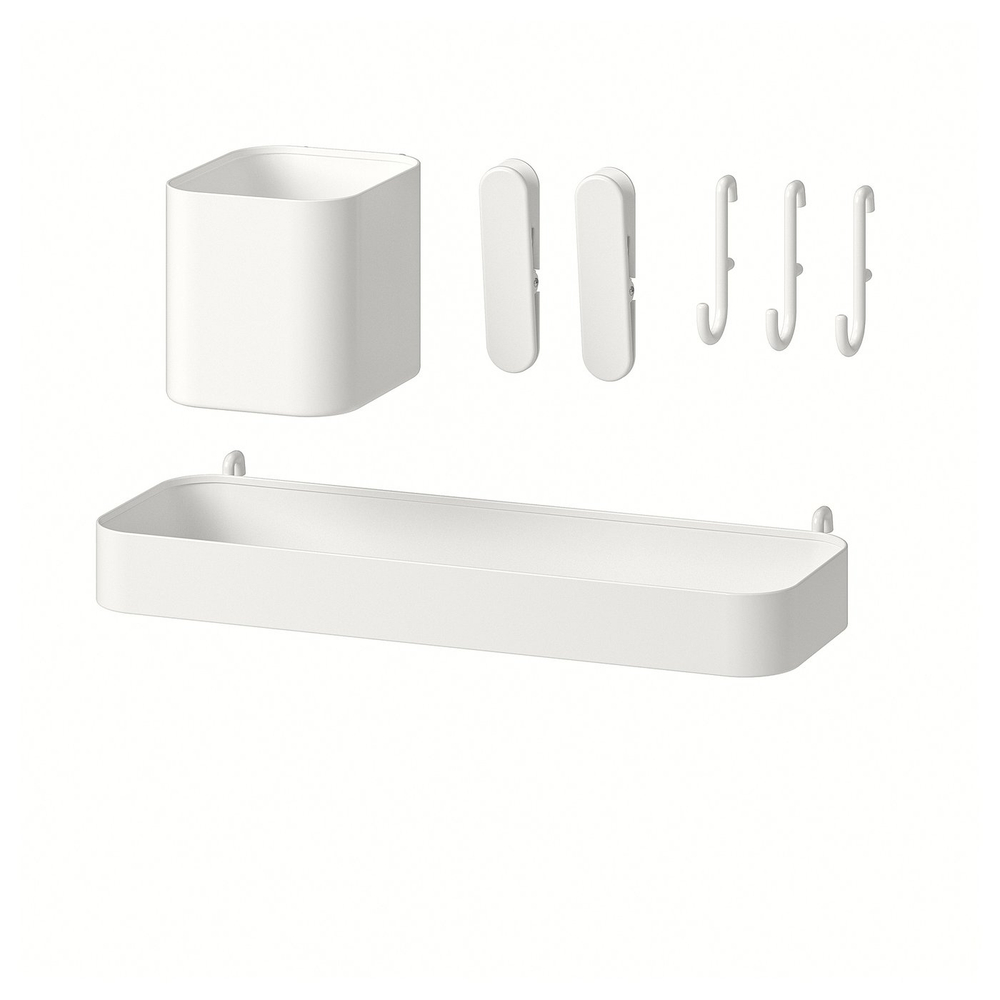 IKEA SKÅDIS  (ИКЕА СКОДИС)  -  Набор аксессуаров, 7 предметов - белый
