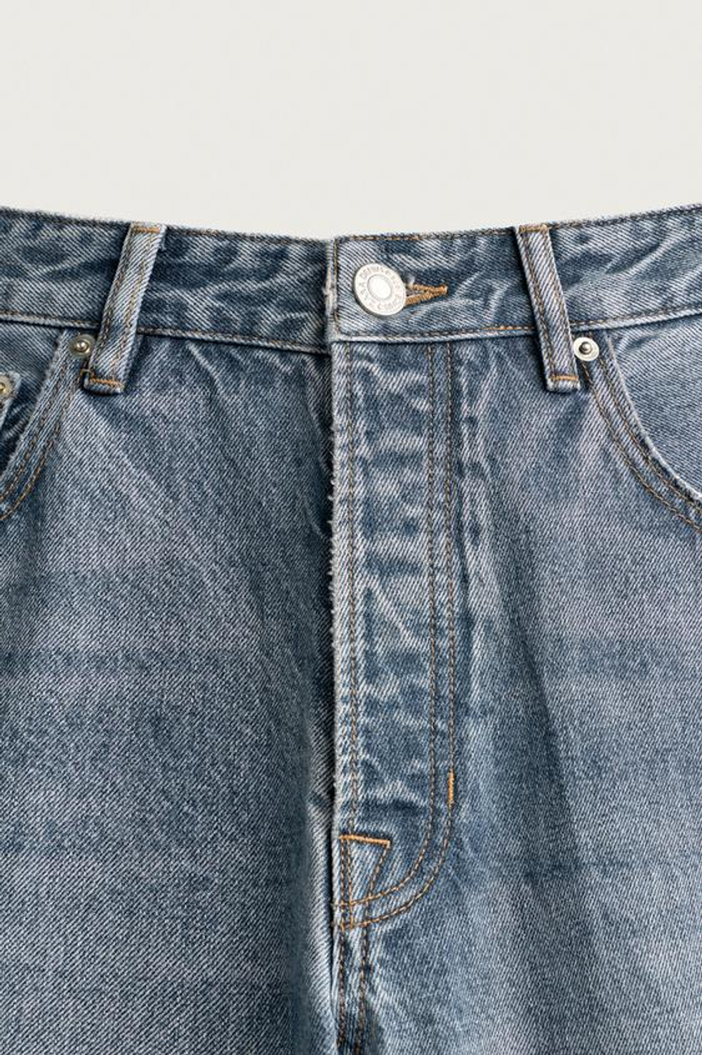 ZARA ДЖИНСЫ LOOSE FIT, ЛИНЯЛЫЙ СИНИЙ