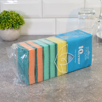 Губка для посуды 10шт 10*6,5*2,5см "Супер"