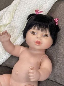 Кукла для девочки виниловая 38см Новорожденная без одежды (7061)
