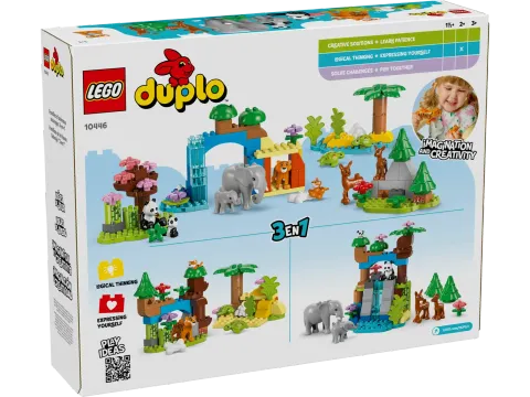 Конструктор LEGO Duplo 10446 Семейства диких животных 3в1