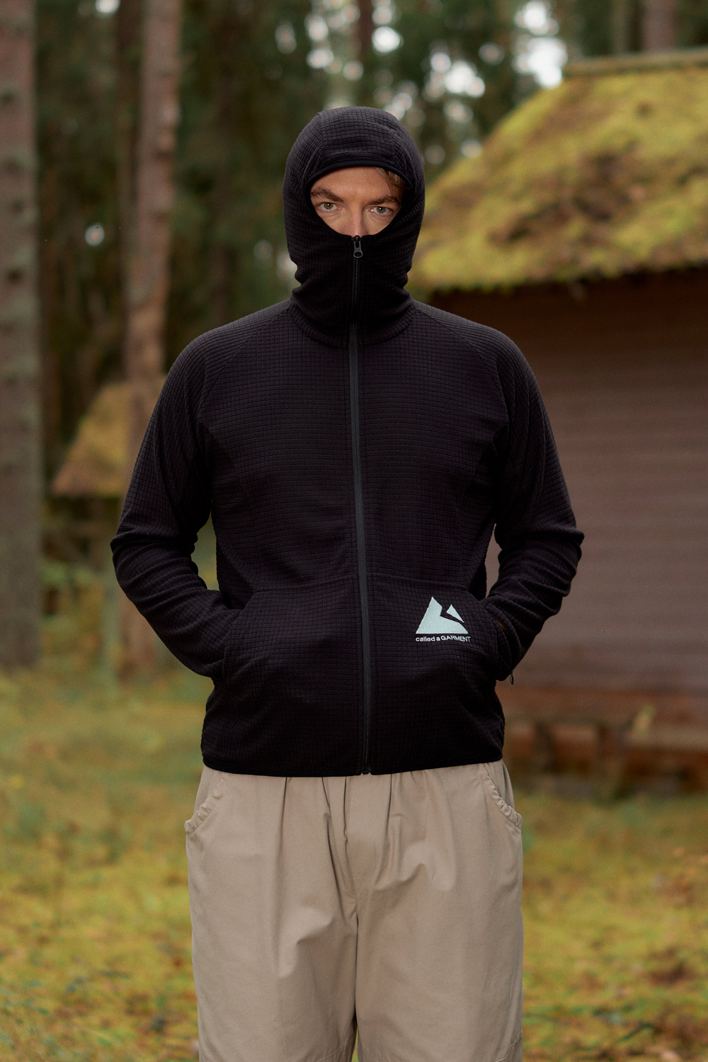 Худи Called a Garment Grid-Tex Hoodie "Jet Black"