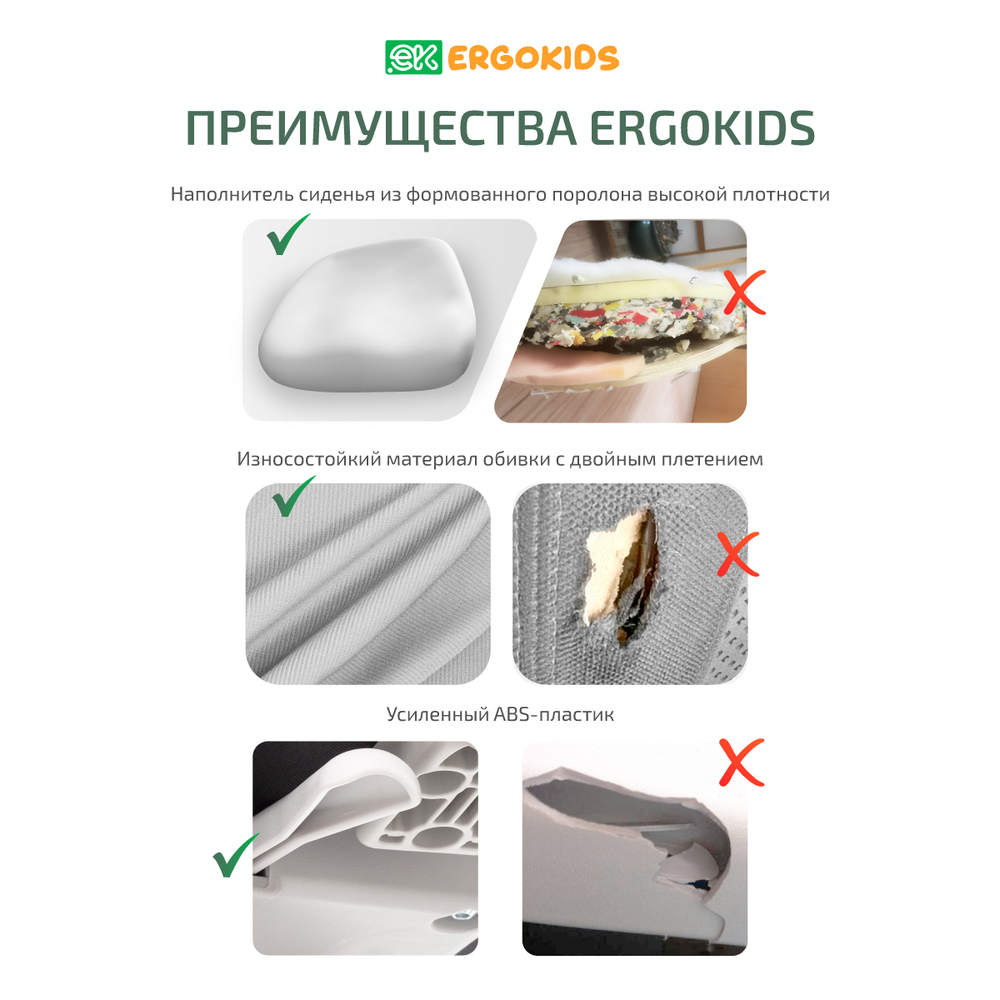 Стул для школьника Ergokids Space Air c подлокотниками