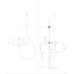 Смеситель для ванны Raiber Premium, Graceful RP-003, цвет хром