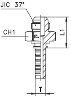 Фитинг DN 38 JIC (Ш) 1.7/8