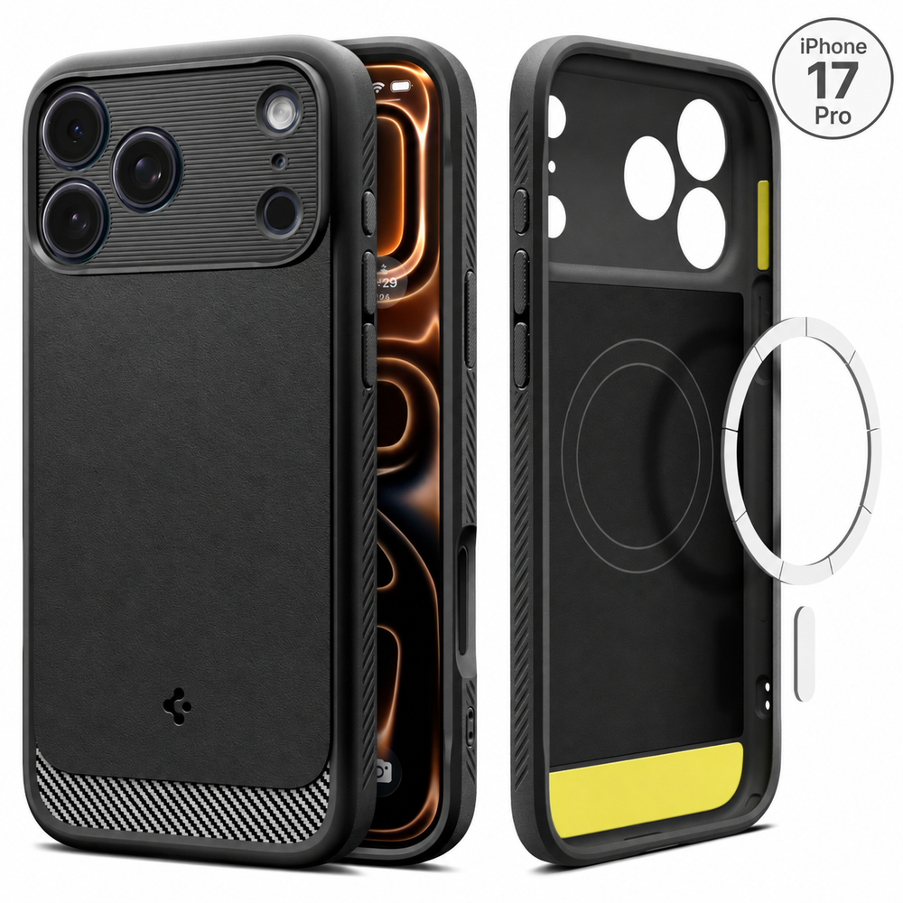 Чехол Spigen Rugged Armor MagSafe для iPhone 17 Pro Matte Black