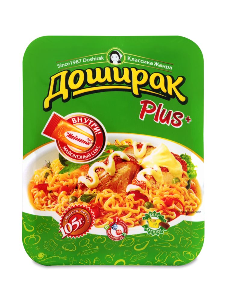 Лапша Доширак Плюс со вкусом курицы 105 г
