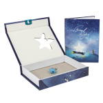 Блокнот "Stars" в коробке с вырубкой на замке, 16*12,5см, 45л, 3 цвета микс